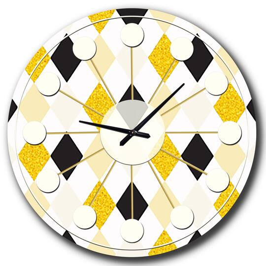 Designart 'Gold Chic Design Ii Mid-Century Modern Wall Clock